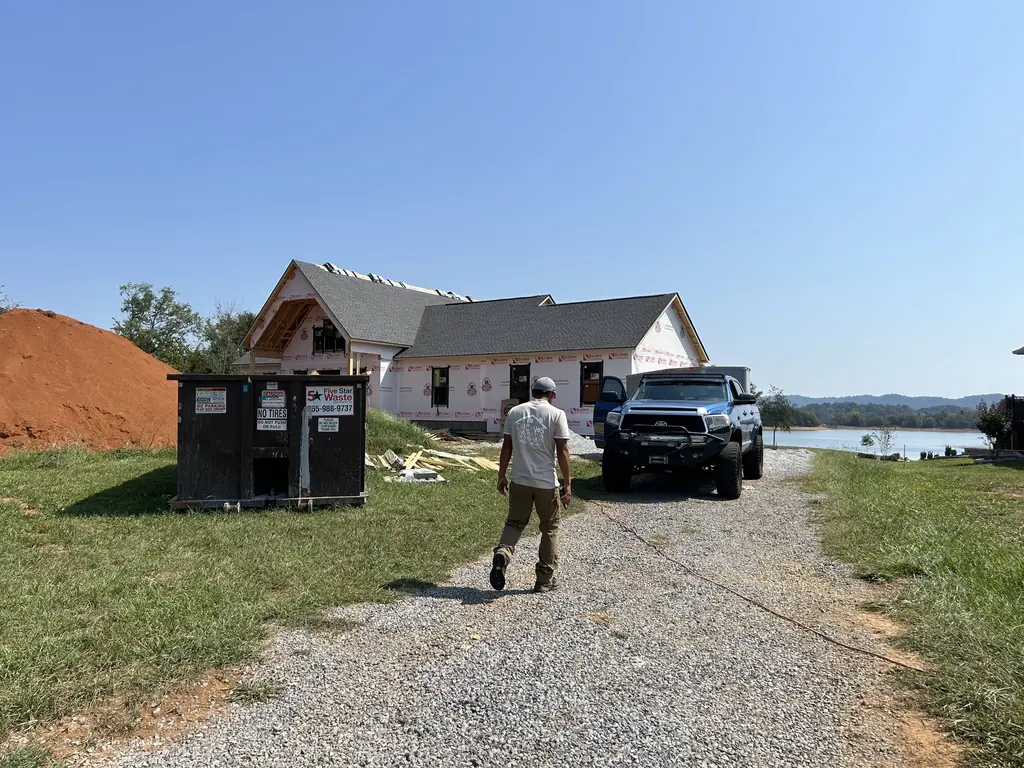 Active new construction job site in Knoxville, Tennessee