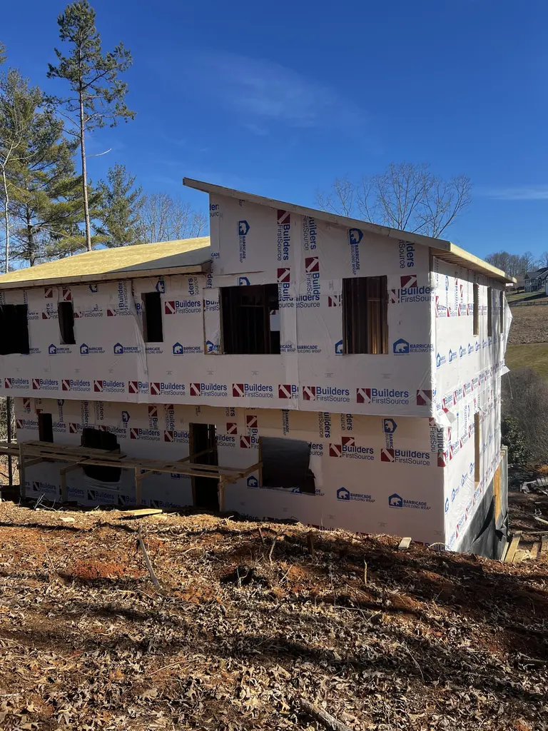 Two-story home partway through construction in Knoxville, Tennessee