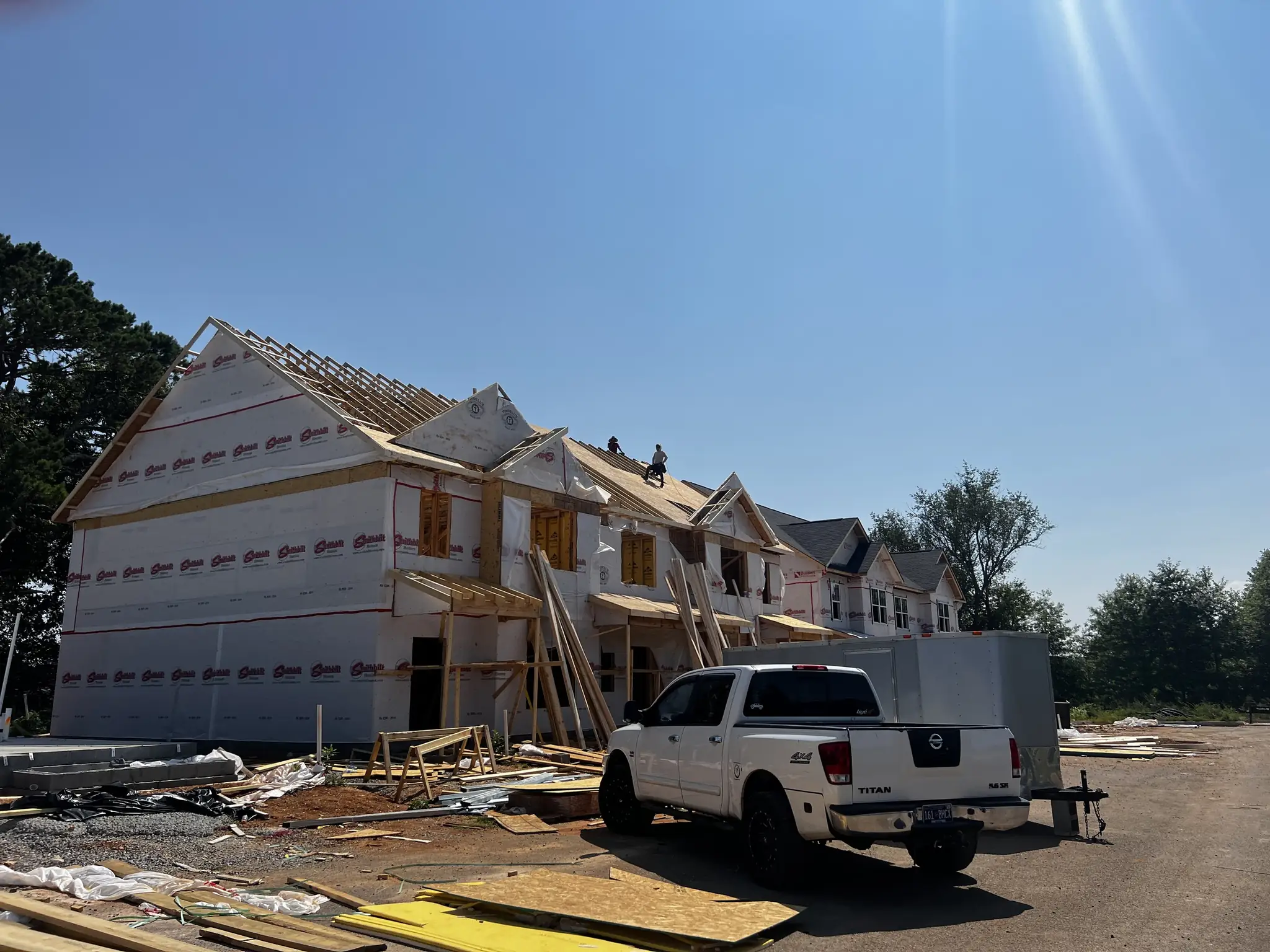 Two-story custom home under construction by Chicanos Construction in Knoxville, Tennessee